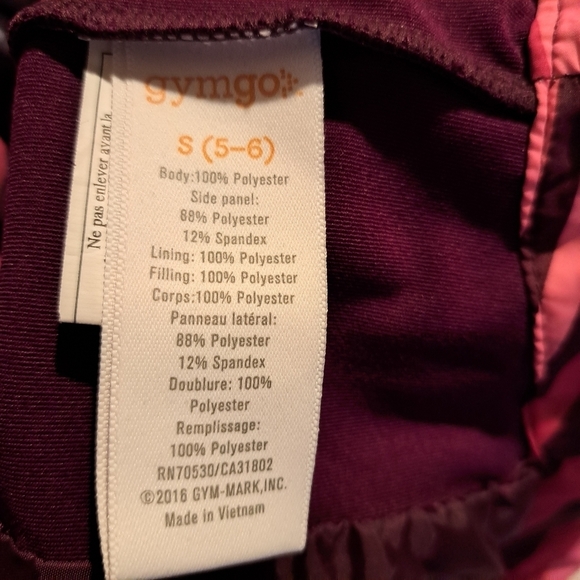 Gymboree Gymgo girls size small or 5-6 activewear striped vest - Picture 2 of 4